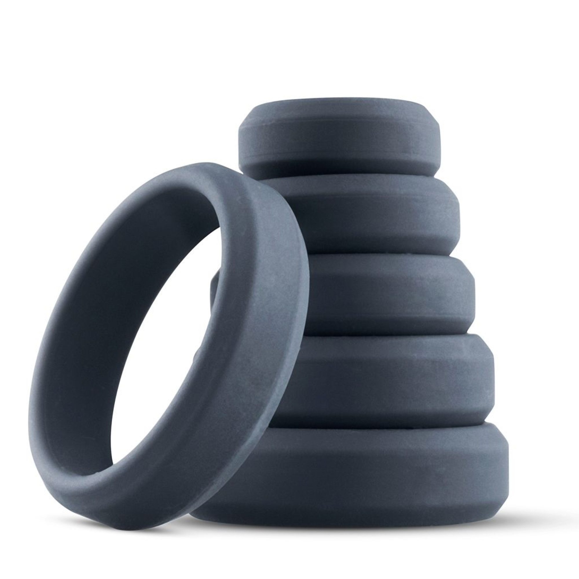Grå Boners Piece Cock Ring Set Grey - Boners Fingerringe  - 8719497665921