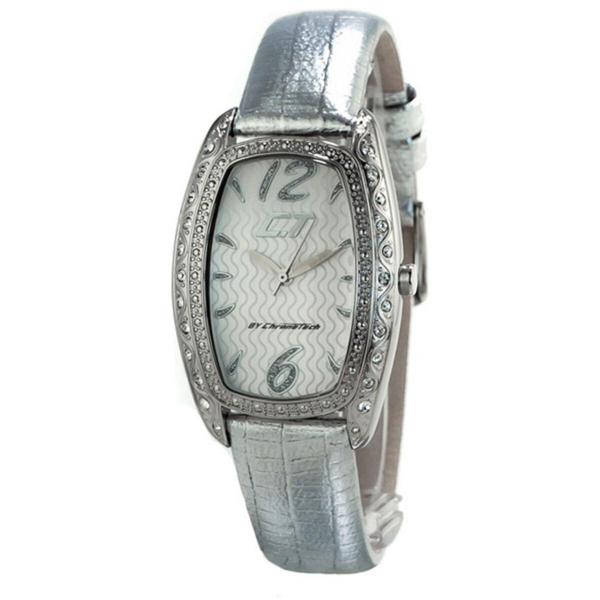 Hvid Chronotech Dameur Cc7121ls Sølv - Chronotech Armbånd  - 8033544148954