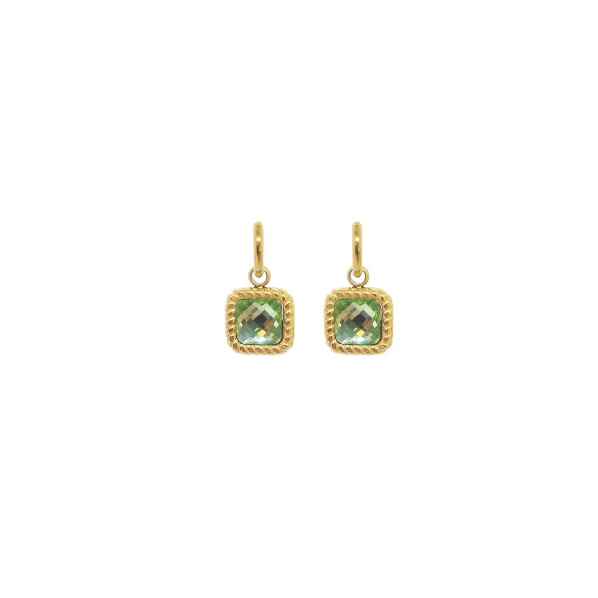Grøn Jewels øreringe Til Kvinder Emw07ggr Elegante Guldtonede Dråber Med Sten - An Jewels Øreringe  - 5600468107546