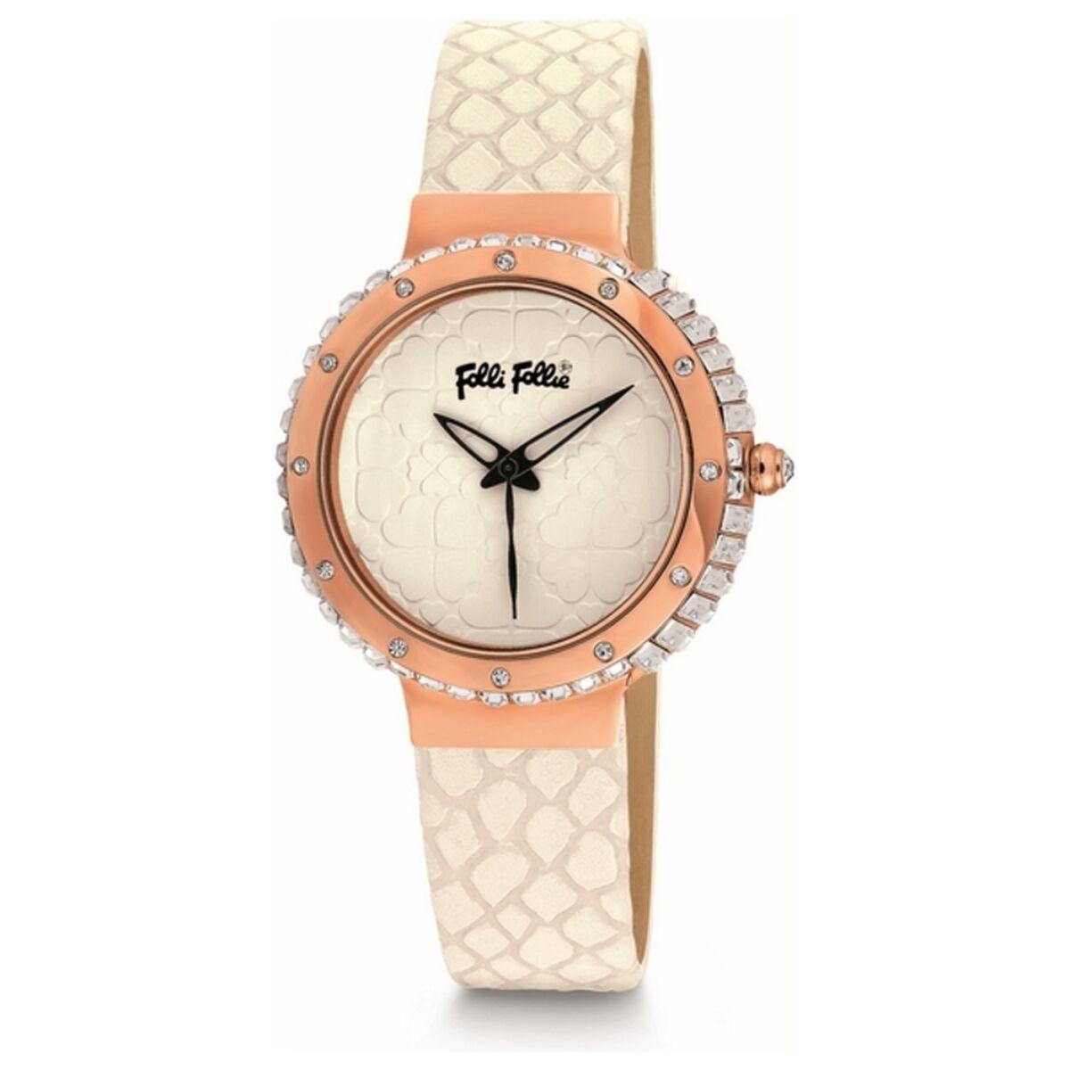 Rosa Dameur Wf13b012spi Armbåndsur Hvid Guld - Folli Follie Armbånd  - 8431777815702