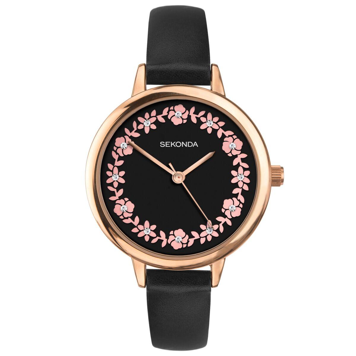Sekonda Dameur 2818 Armbåndsur Med Blomsterdesign - Sekonda Armbånd - 5051322028185