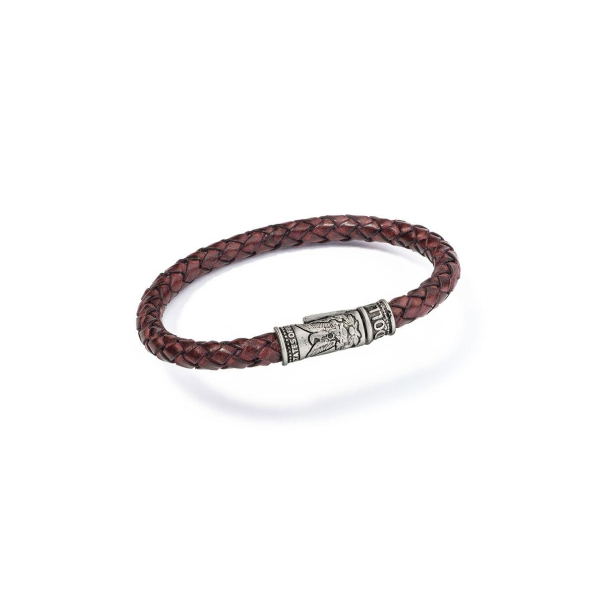 Jewels Armbånd Til Mænd P253sabr Flettet Læder Med Metal Lås - An Jewels Armbånd  - 5600468105634