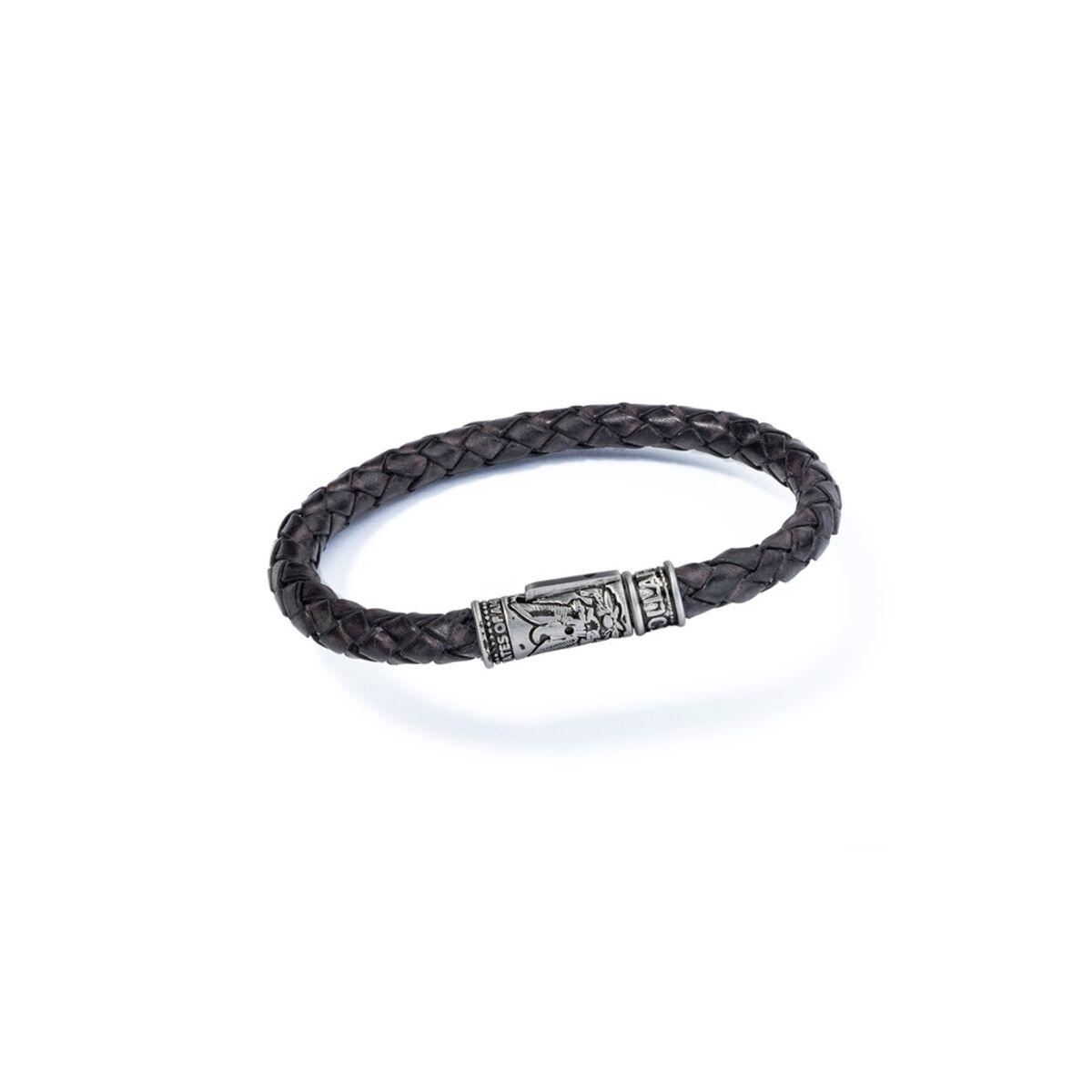 Jewels Armbånd Til Mænd Flettet Læderlook P253sabk - An Jewels Armbånd  - 5600468105641
