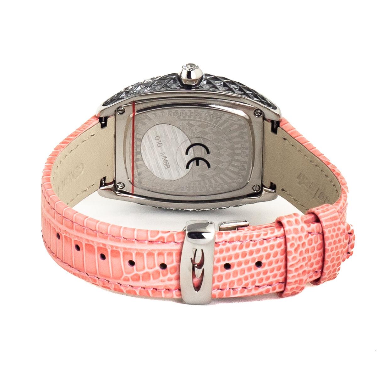 Pink Chronotech Dameur Ct7998ls Læderrem - Chronotech Armbånd  - 8033544032734