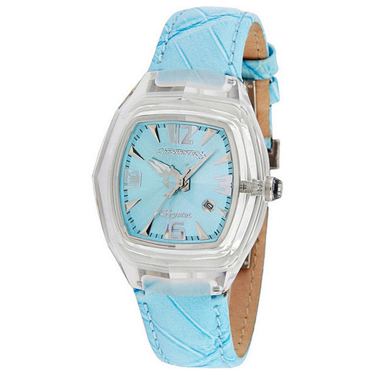 Chronotech Dameur Ct7888l Blå Læderrem - Chronotech Armbånd  - 8032732989775
