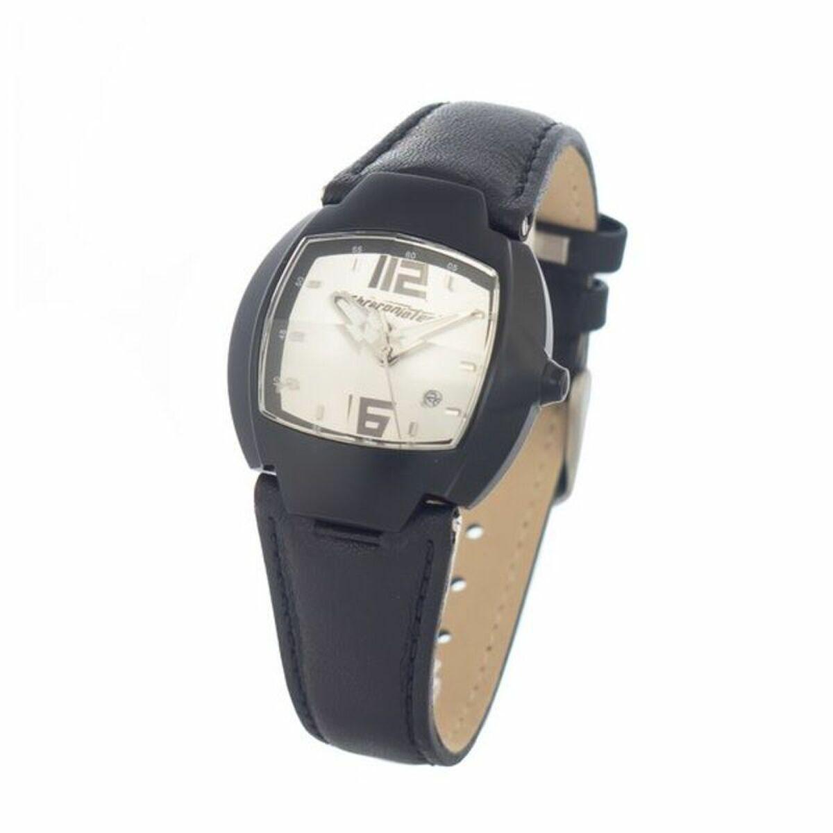 Sort Chronotech Dameur Ct7305l Læderrem - Chronotech Armbånd  - 8031301765345