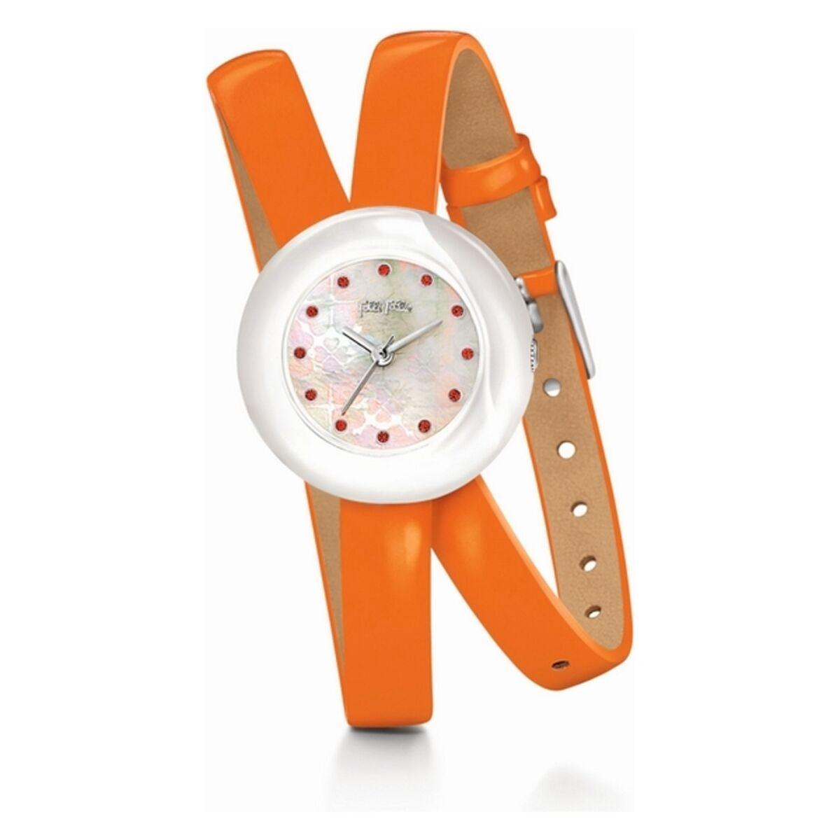 Dameur Orange Læderrem - Folli Follie Armbånd  - 5205340423259