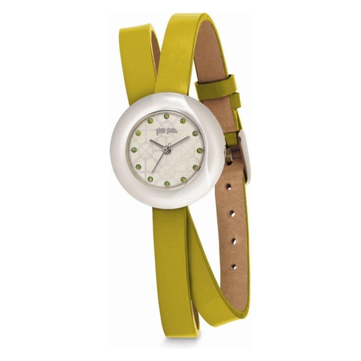 Dameur Wf13f030ssf Armbåndsur Gul Læderrem - Folli Follie Armbånd  - 5205340423235