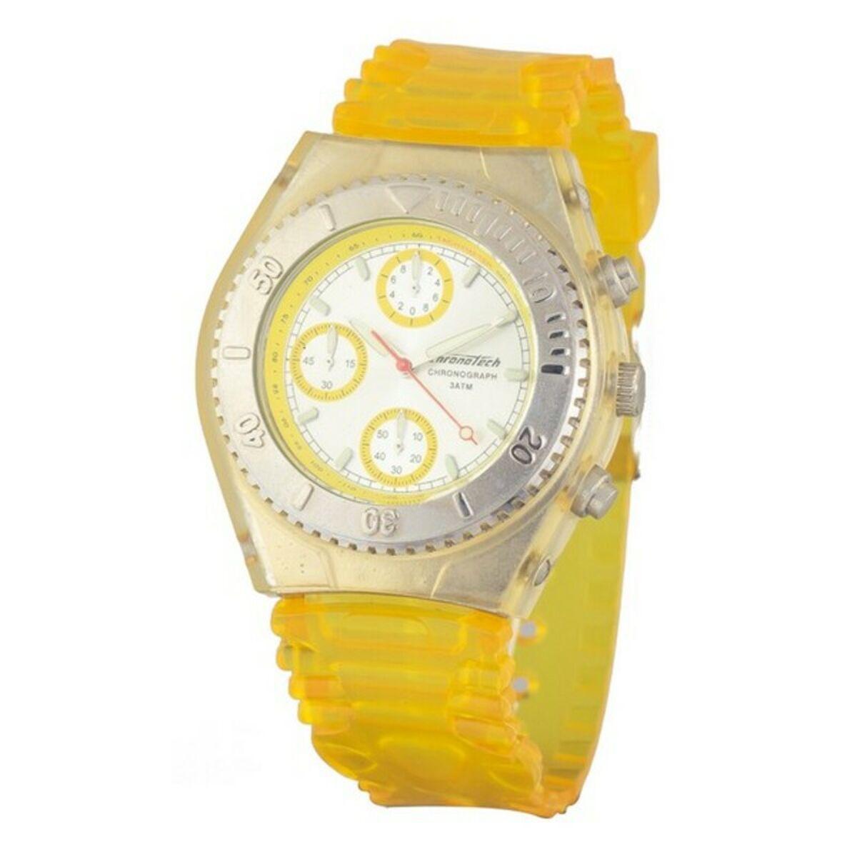 Chronotech Unisex Armbåndsur Ct7284 Sølv Gul - Chronotech Armbånd  - 8431777749762