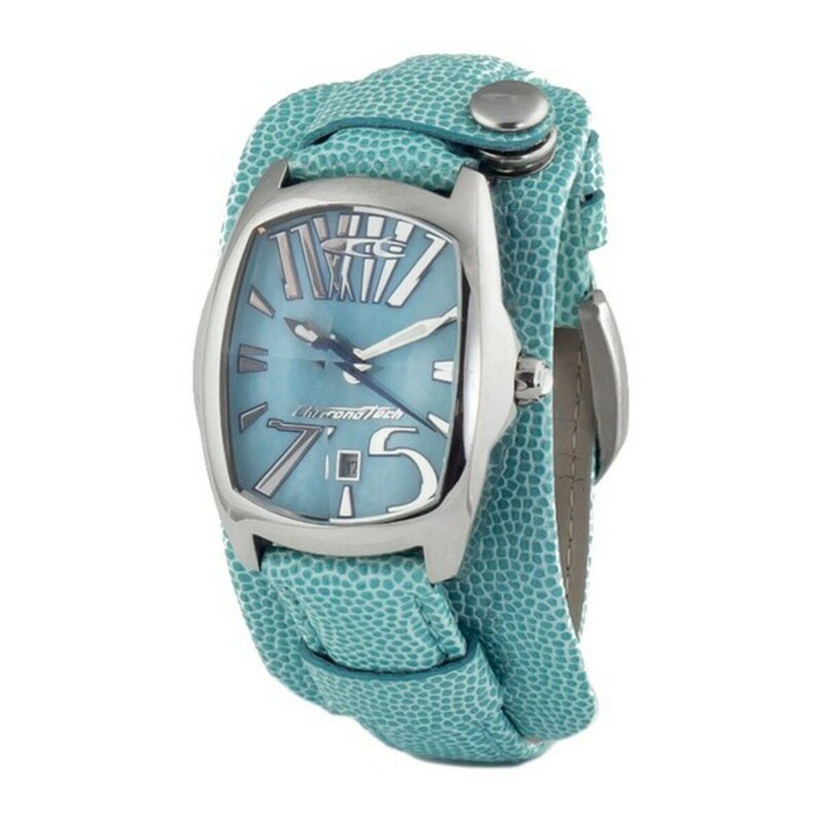 Chronotech Dameur Ct2039l Blå Læderrem - Chronotech Armbånd  - 8032732986057