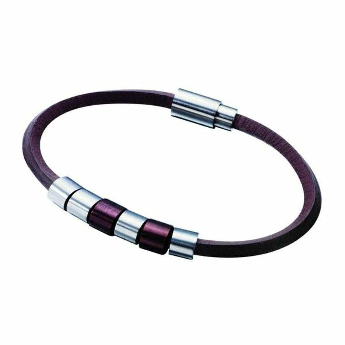 Armbånd Til Mænd Police Læder Stål - Police Armbånd  - 4897018337251