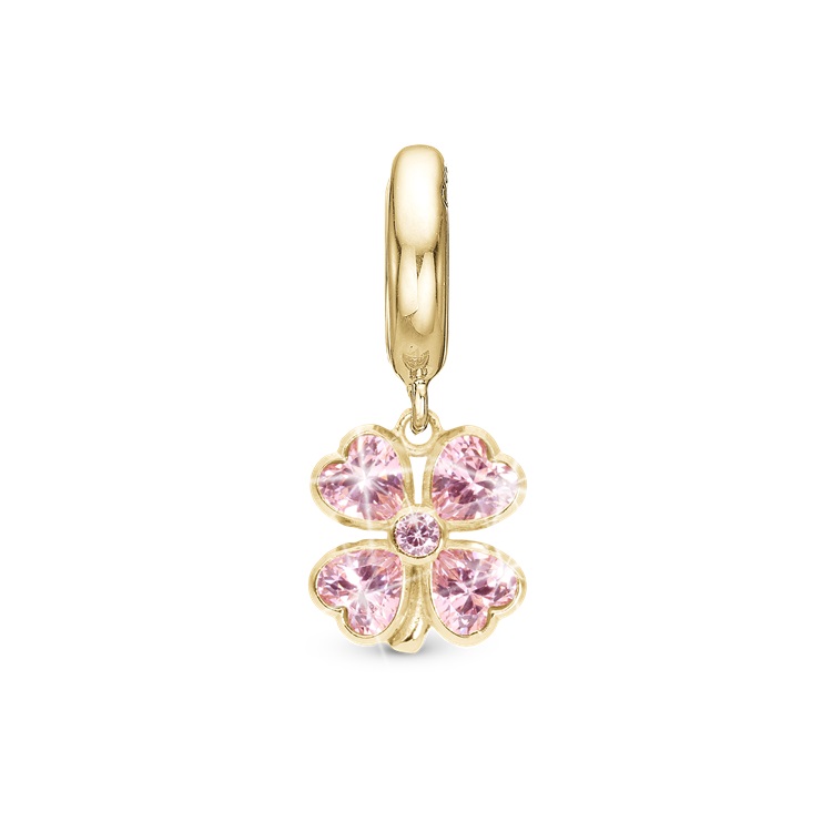 Pink Christina Charm Heart Clover 610 G135 - Armbånd