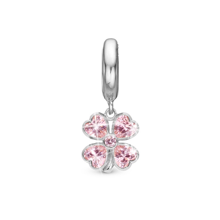 Pink Christina Charm Heart Clover 610 S135 - Armbånd