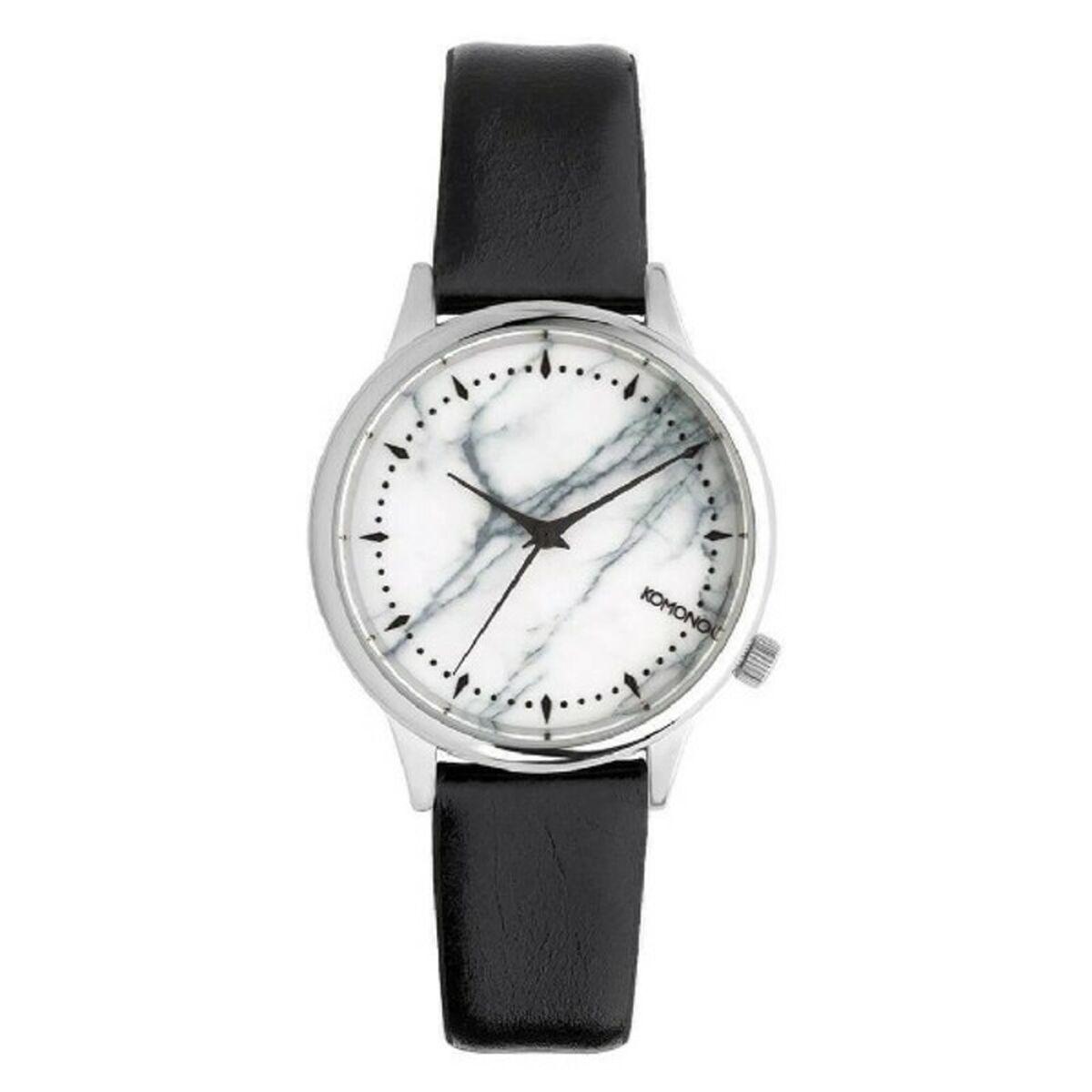 Sort Dameur Komono Armbåndsur Rem Sølv Urkasse - Komono Armbånd  - 5420074318149