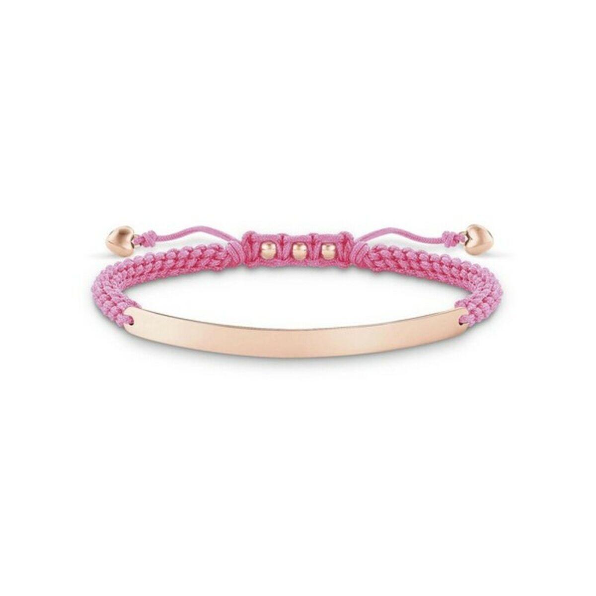 Rosa Armbånd Til Kvinder Thomas Sabo Guldlook Pink Snor - Thomas Sabo Armbånd  - 4051245228885