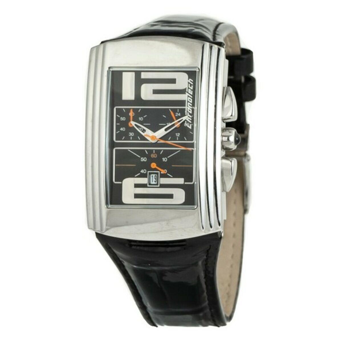 Chronotech Unisex Armbåndsur Ct7018m Læderrem - Chronotech Armbånd  - 8431777747676