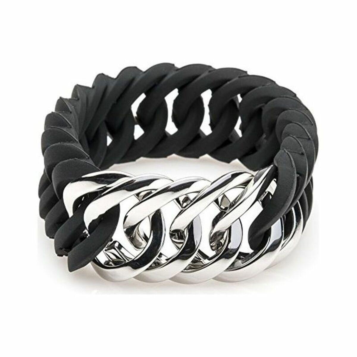 Therubz Armbånd 100173 Kædelook Sort Sølv - Therubz Armbånd  - 5713167101736