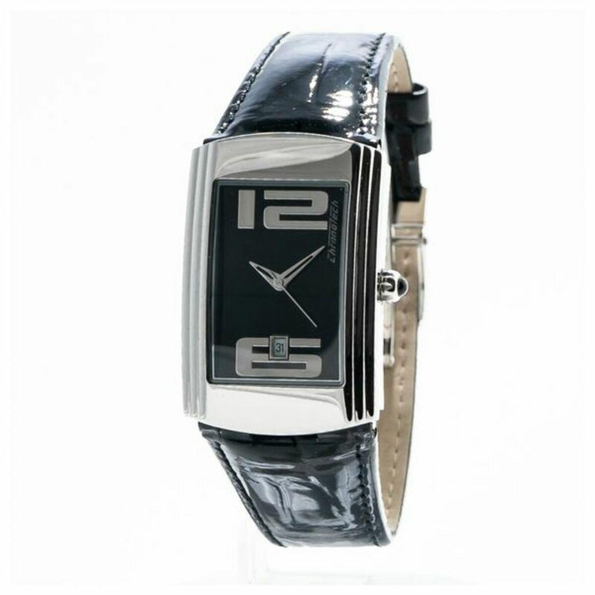 Sort Chronotech Ct7017b Unisex Armbåndsur Kvarts Sølv - Chronotech Armbånd  - 8032636433572