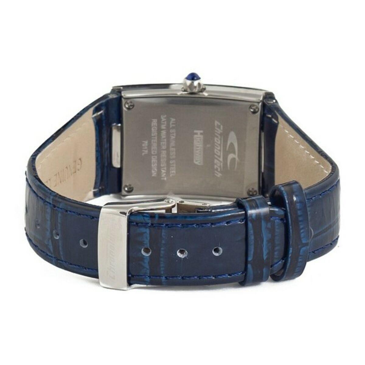 Chronotech Dameur Ct7017l Blå Læderrem - Chronotech Armbånd  - 8431777752236
