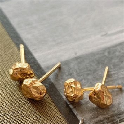 Gold Lava øreringe Forgyldt Sølv - Øreringe