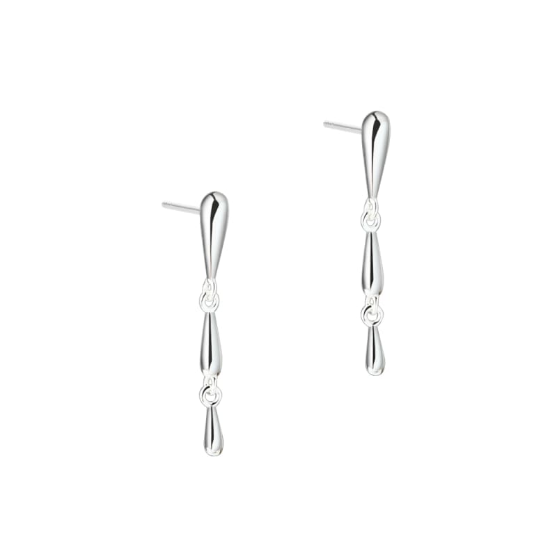 Shiny Drop Long Silver - Aqua Dulce Ørestikkere  - 5740013861759