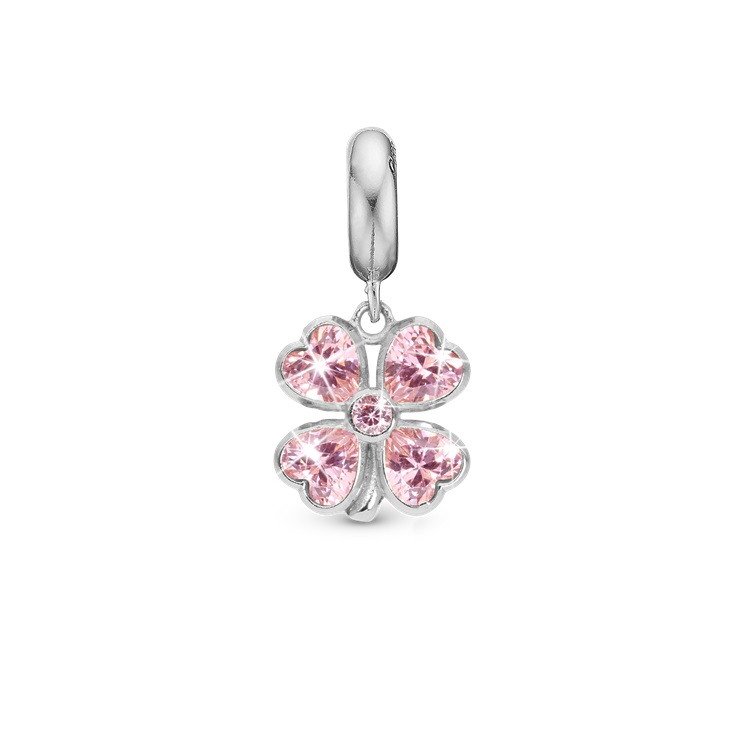 Pink Christina Charm Heart Clover 623 S345 - Armbånd