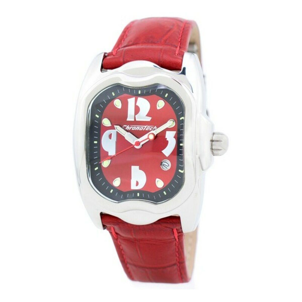 Chronotech Dameur Ct7274m Rød Skive - Chronotech Armbånd  - 8031301763075