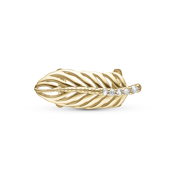 Christina Charm Feather Forgyldt - Christina Armbånd