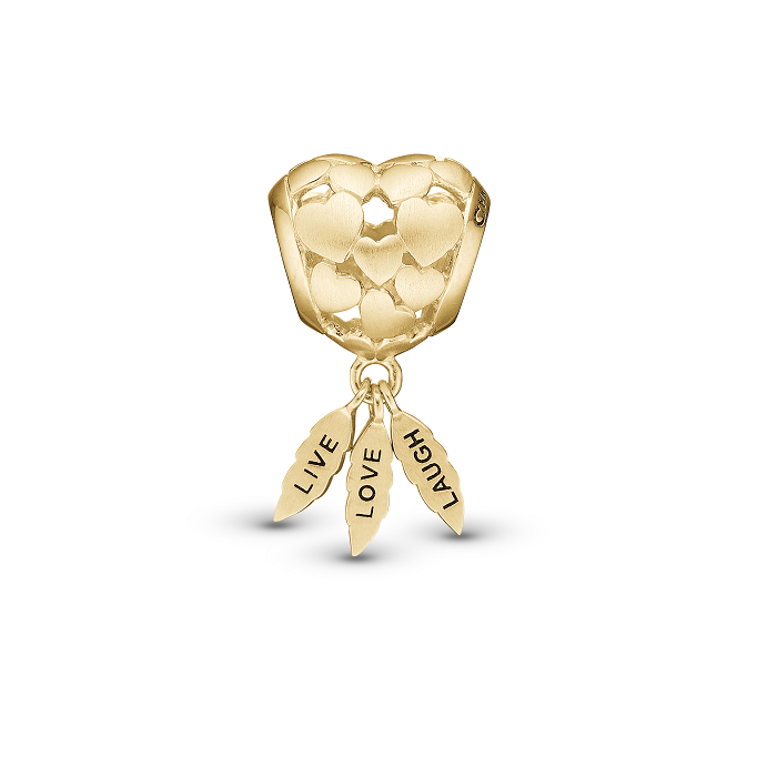Christina Charm Live Love Laugh Forgyldt - Christina Armbånd