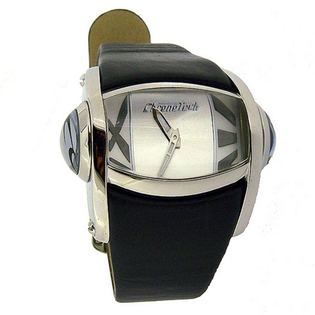 Sort Chronotech Dameur Ct7681l Læderrem - Chronotech Armbånd  - 8032732981687