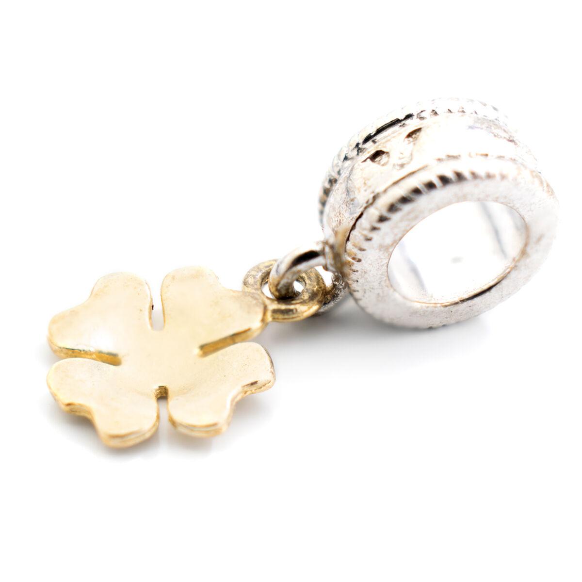 Charm Til Armbånd Gylden Firkløver Sterling Sølv - Viceroy Armbånd  - 8431777780925