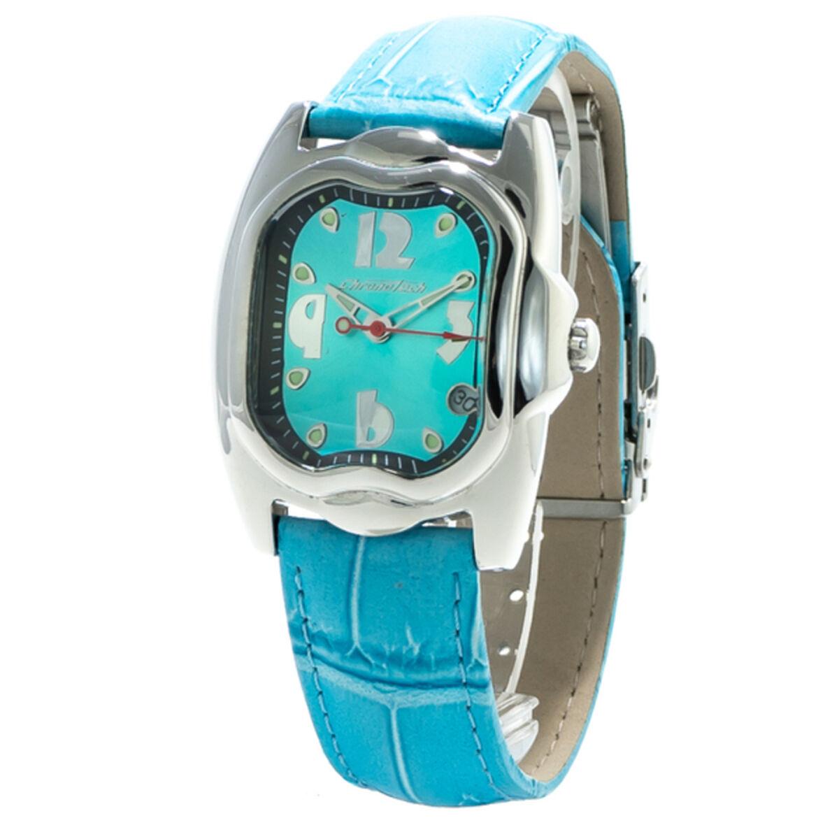 Chronotech Dameur Ct7274l Blå Læderrem - Chronotech Armbånd  - 8031301763020