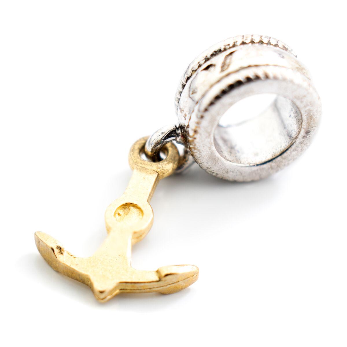 Charm Til Armbånd Sølvfarvet Med Gyldent Anker - Viceroy Armbånd  - 8431777780949