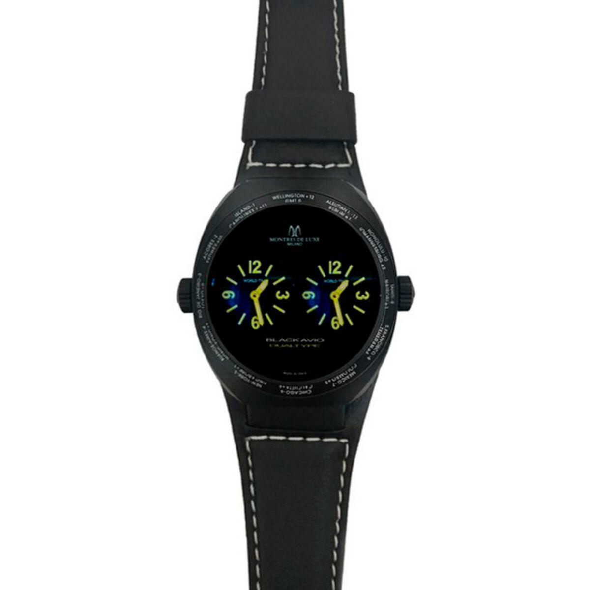 Montres Luxe Unisex Armbåndsur 09bk 3003 Læderrem - Montres De Luxe Armbånd  - 8431777732825