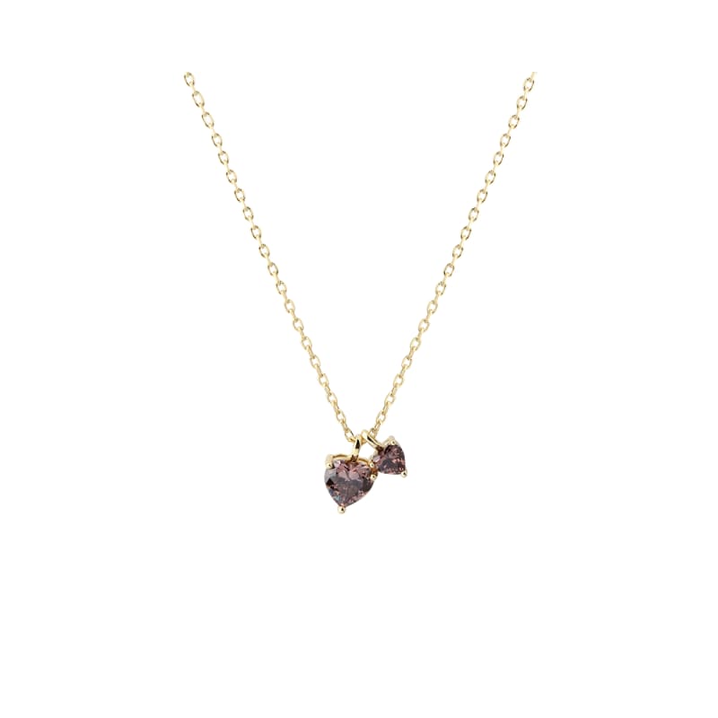 Eira Heart Necklace Golden - Aqua Dulce Halskæder  - 5740013867812