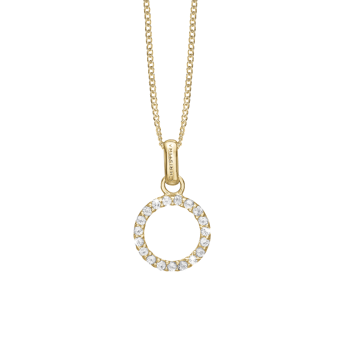 Christina Sparkly Circle Vedhæng 680 G06 - Christina Halskæder