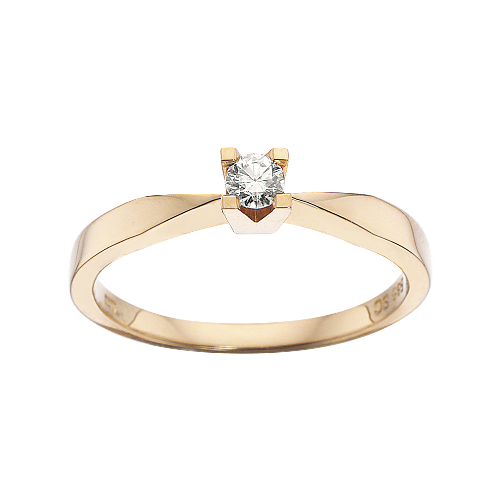 Scrouples Ring Kleopatra Karat Guld Ring Med 10ct Diamant 7135 - Scrouples Fingerringe - 1233690158679