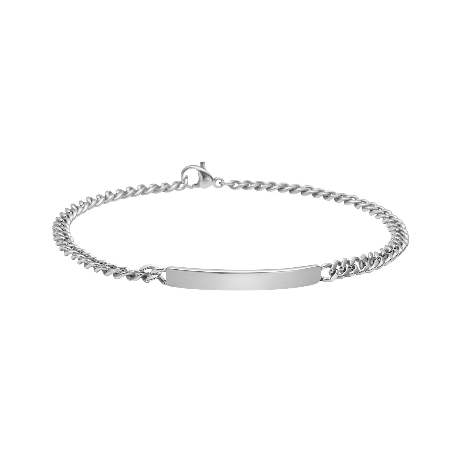 Son Armbånd Stål Med Plade 23cm - Son Of Noa Armbånd