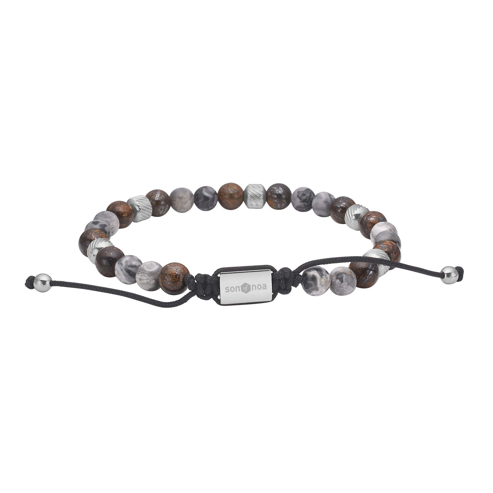Son Armbånd Map Stone Ilmenite Bronzitite Stål - Son Of Noa Armbånd