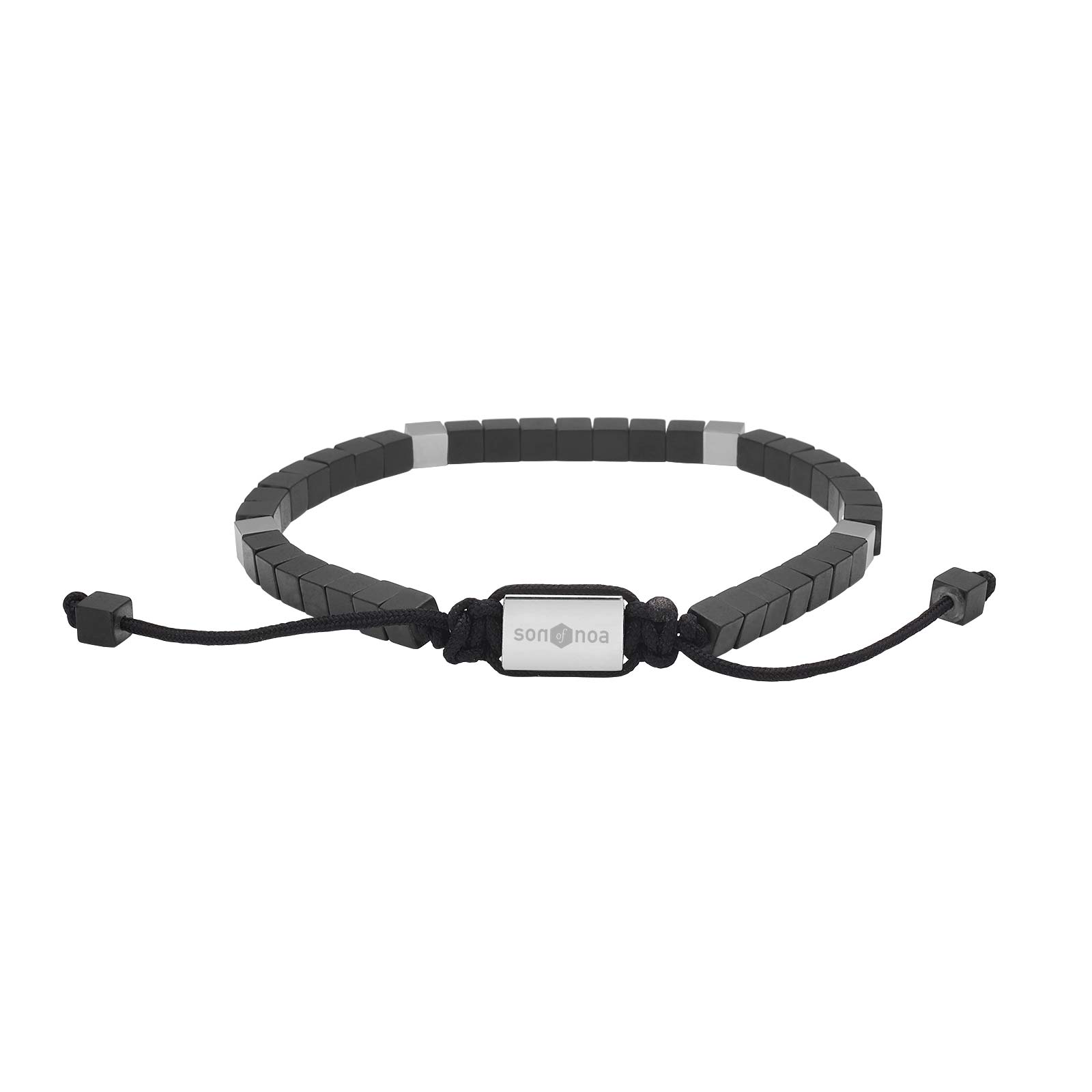 Sort Son Armbånd Mat Hematit Stål - Son Of Noa Armbånd