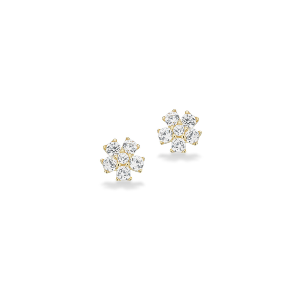 Scrouples Karat Guld Blomster ørestikker 124803 - Scrouples Øreringe