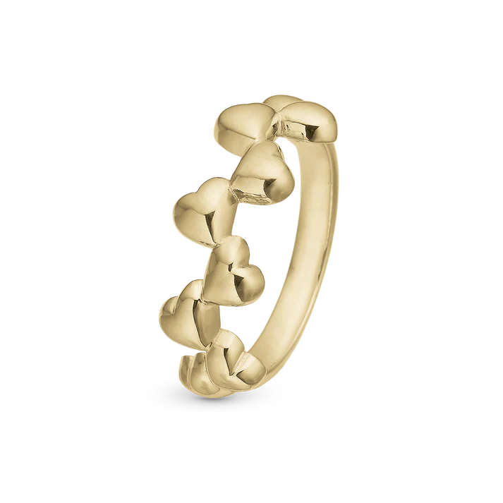 Love Ring Blankpoleret Forgyldt Sterling Sølv - Christina Fingerringe