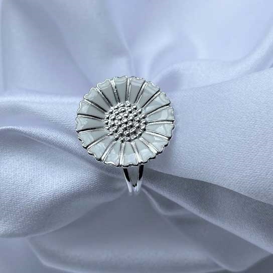 Lund Marguerit Ring Sølv Diameter - Fingerringe