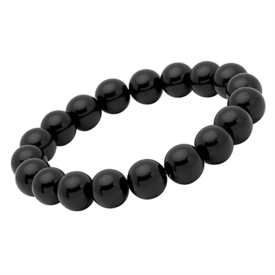 Armbånd Med Sorte Agateperler - Armbånd