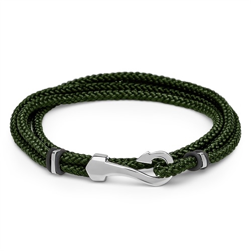Grøn Armbånd Tekstil Med Krog - Armbånd