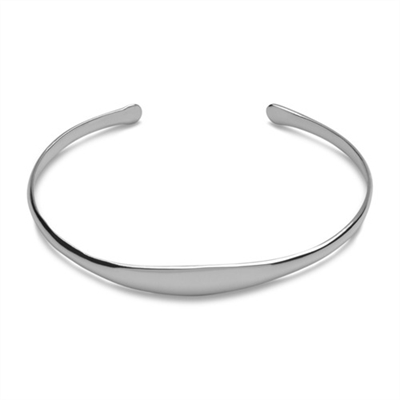 Asymetrisk Armring Sølv Mulighed For Gravering - Armbånd