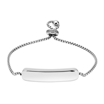 Armbånd Sølv Med Zirkonia Til Mulighed For Gravering - Armbånd