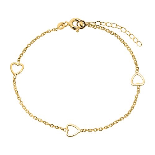 Armbånd Guld Med åbne Hjerter Til - Armbånd