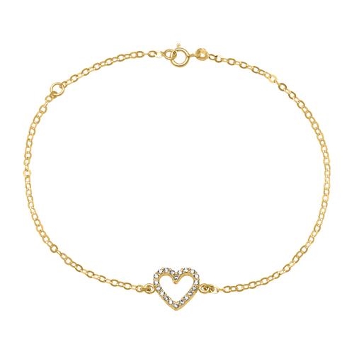 Armbånd Med Hjerte Karat Guld - Armbånd