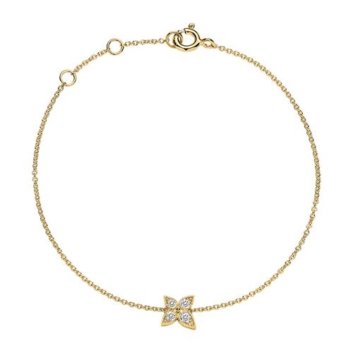 Armbånd Guld Med Blomst Diamanter - Armbånd